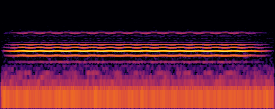 A soft textured haze filling the upper part of the image above the signal